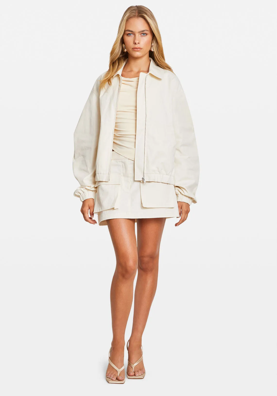 UTILITY BOMBER JACKET IVORY