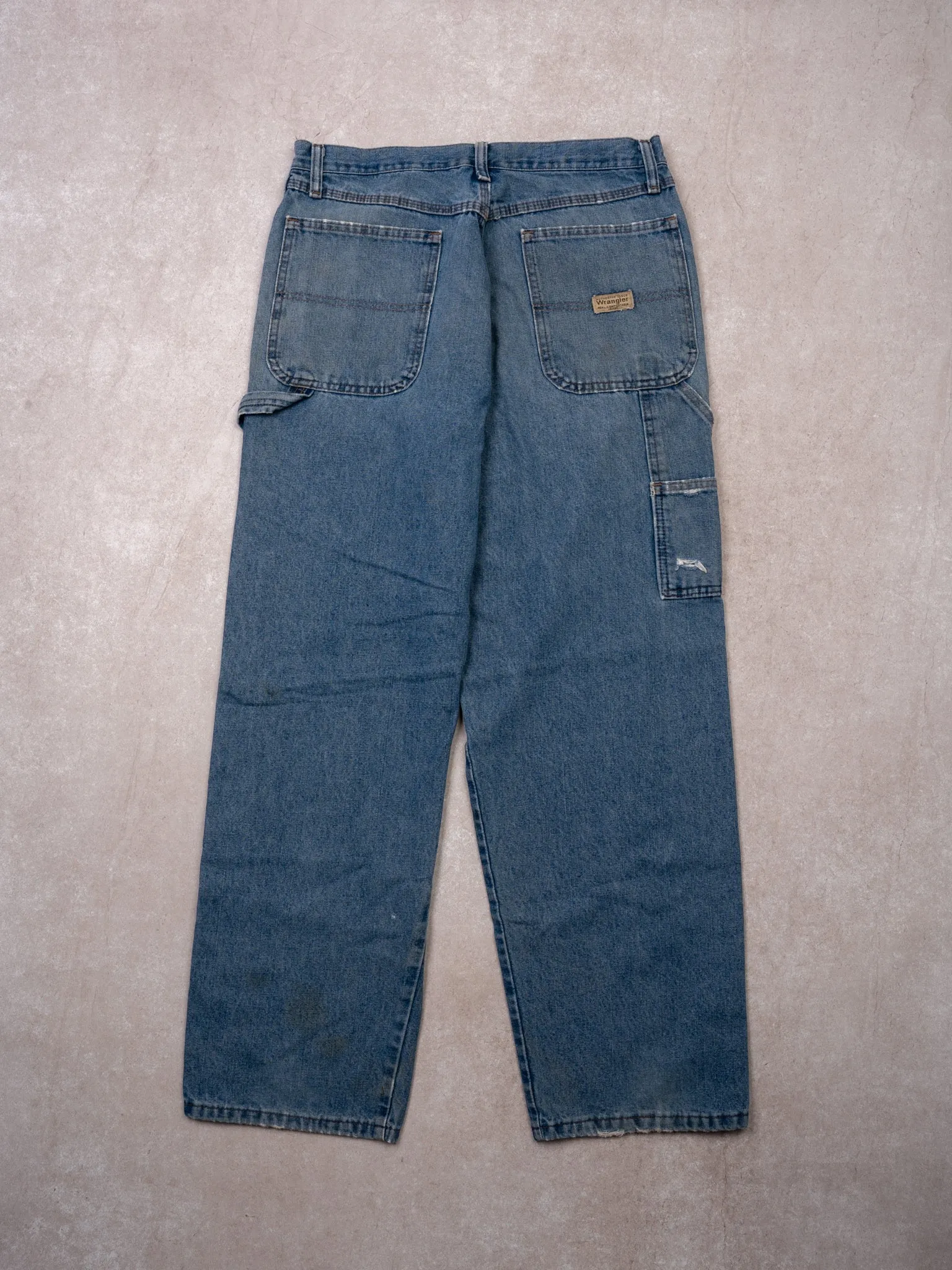 Vintage 90s Blue Wrangler Denim Carptenter Cargo Pants (32 x 32)