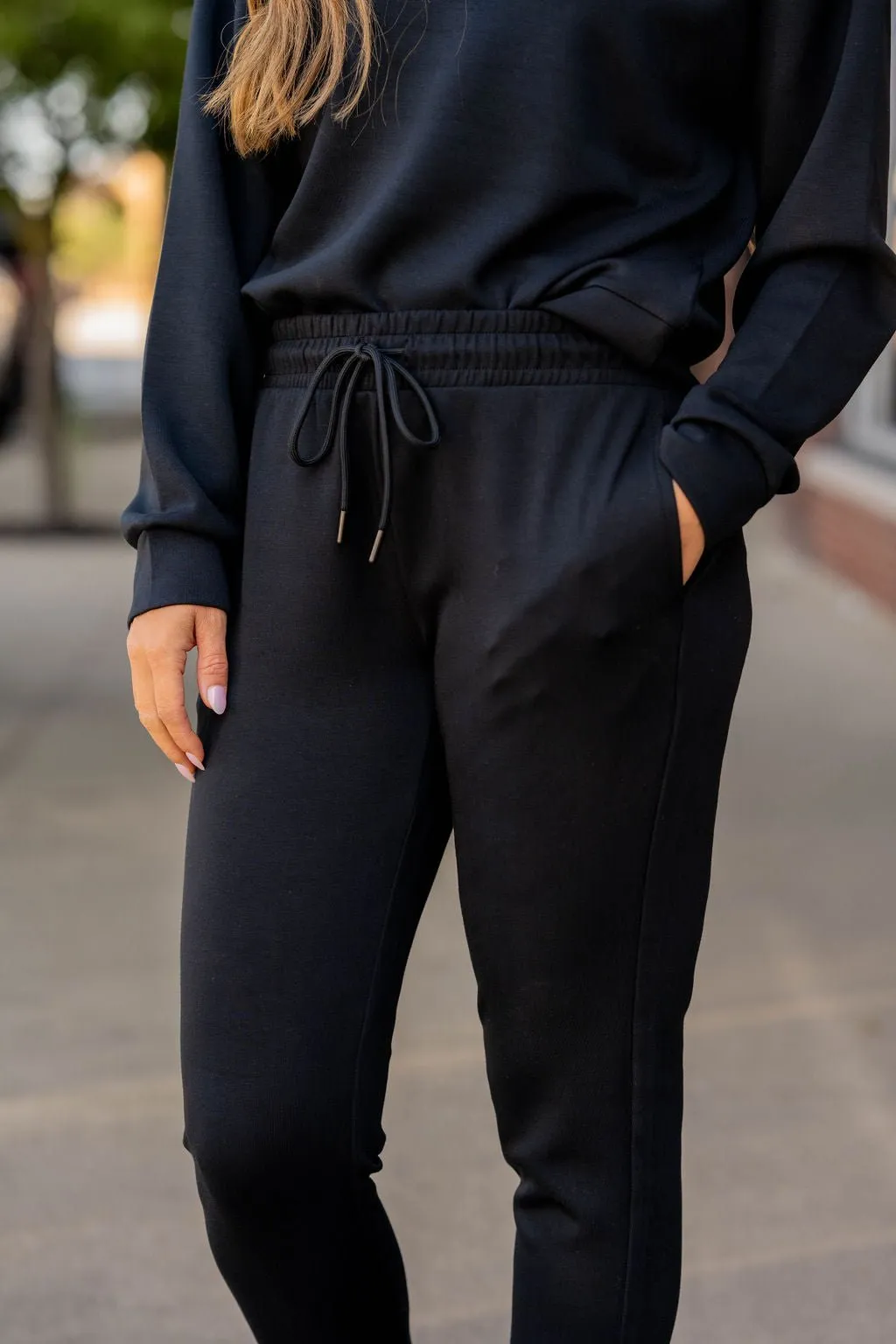 Zipper Bottom Drawstring Pants